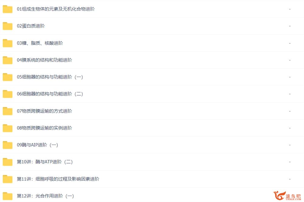 高一生物必修1目标满分班（人教版）【15讲 陆巍巍】