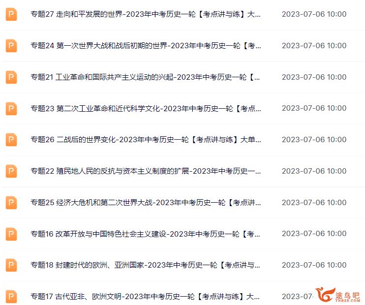 2023中考化学资料 6套157个资料百度网盘下载