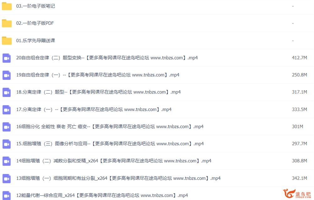 任春磊2022高考生物一至四阶段复习联报 四阶段