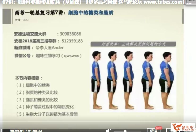 2018高考生物 李安得生物一轮复习联报班课程视频百度云下载