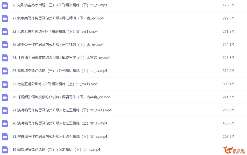 古容容 2022春季 高二英语春季尖端班 更新29节