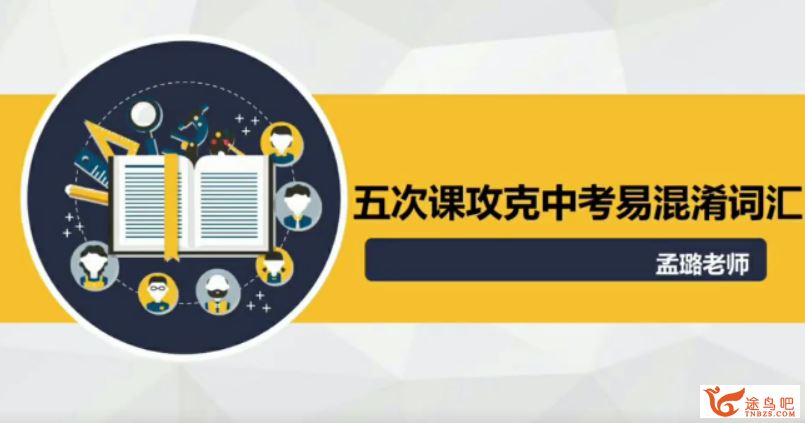 某辅导 孟璐 初中英语 五次课功课中考易混淆词汇课程视频百度网盘下载