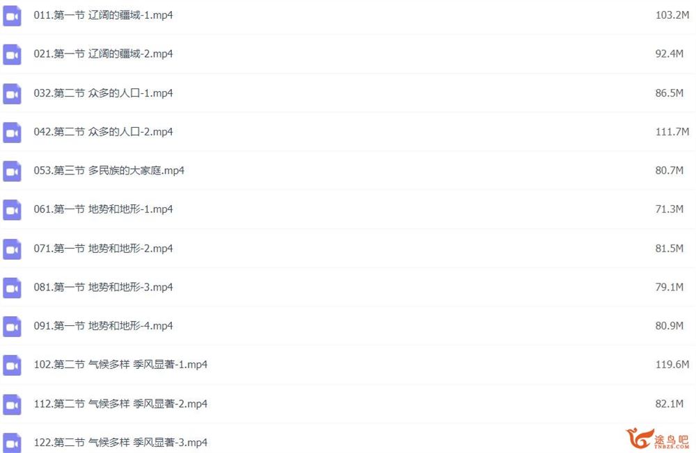 颠覆课堂 贾文武 初二地理八年级地理提高课上下册 61讲 百度网盘分享