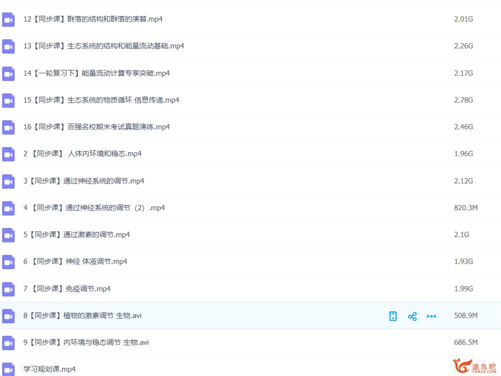 李林 2020秋季 高二生物必修3秋季系统全程班 16讲完结带讲义