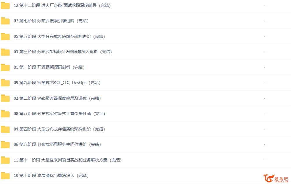 拉-勾-java高薪训练营 12阶段完结 百度网盘下载