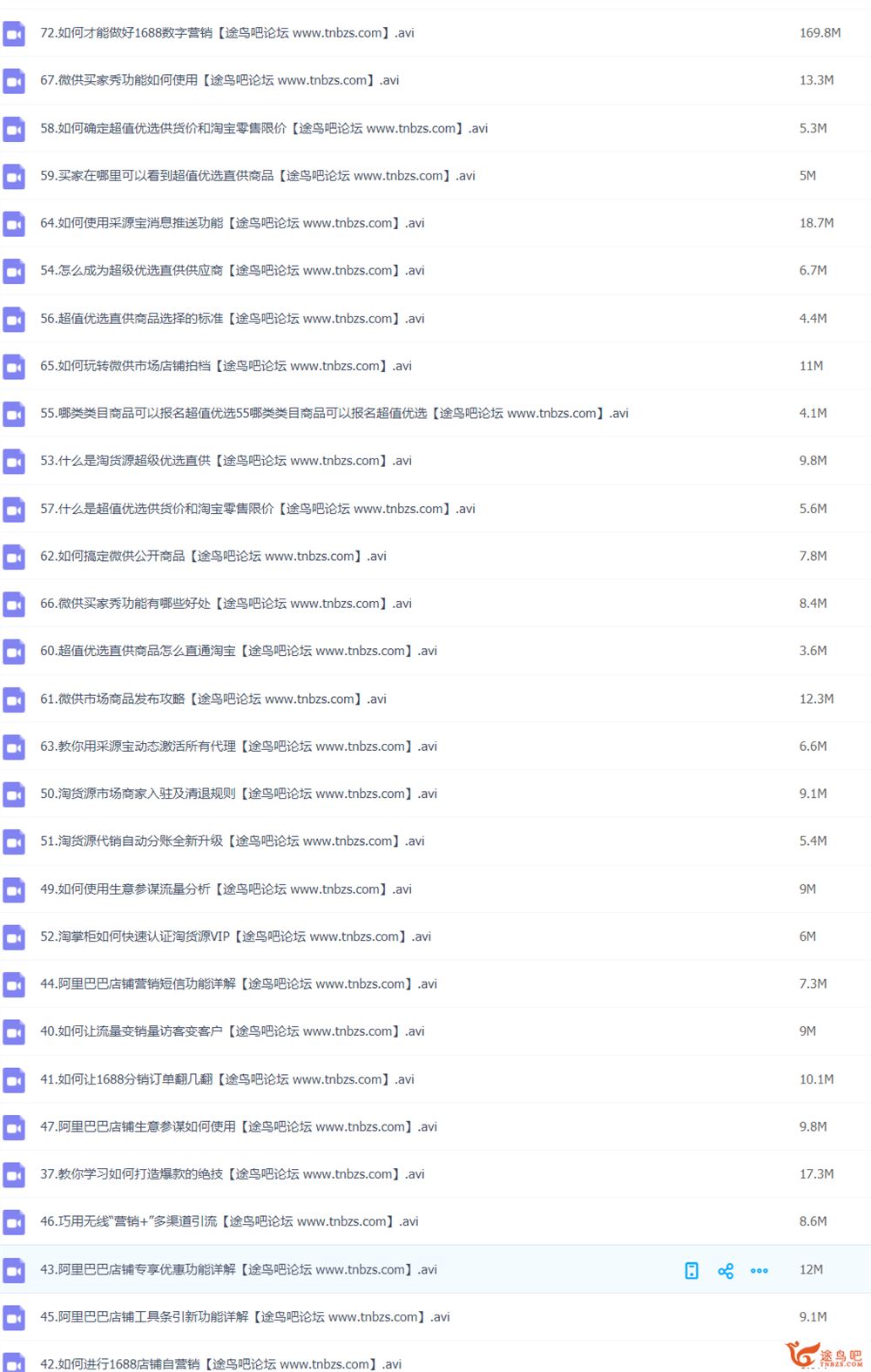 72节课教你如何做好1688网店运营 72讲全 百度网盘下载