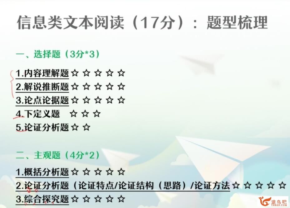 曲增瑞2023年高考语文S二轮复习寒春联报 寒假班 百度网盘分享