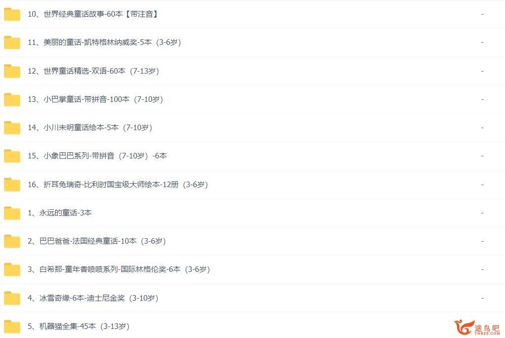 儿童绘本 童话故事类绘本349本 百度网盘分享