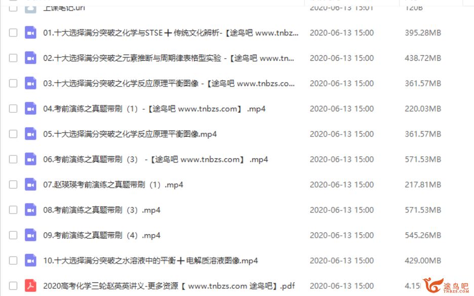 有道精品课【赵瑛瑛化学】2020高考 赵瑛瑛化学三轮冲刺点题班课程资源百度网盘下载