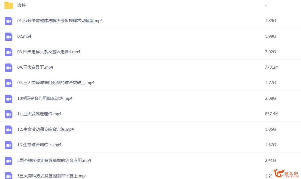 段瑞莹2021高考生物一二轮暑寒春28讲带讲义完结