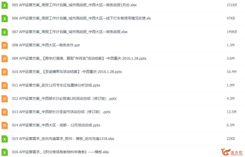 51份APP线上线下运营方案合集百度网盘下载