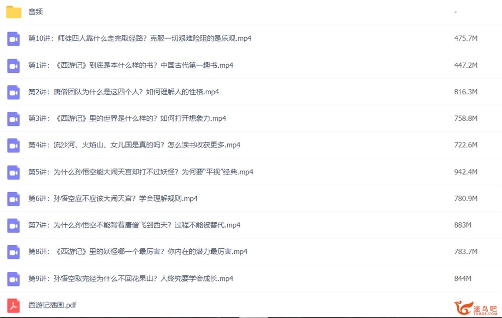 李天飞精讲《西游记》10讲百度网盘下载