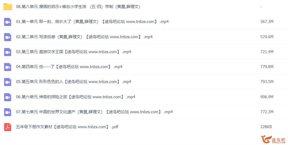 2020年春校内同步作文全解五年级下册8讲完结