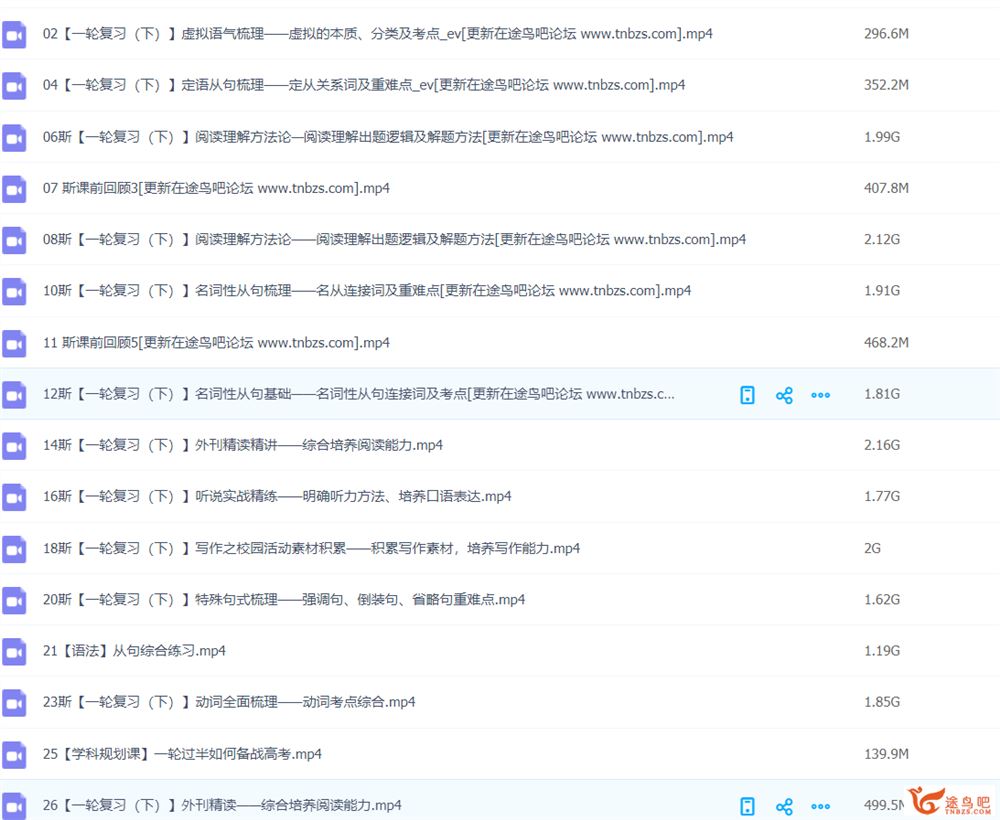 斯琴2022届高考英语S班一轮复习暑秋联报 秋季班