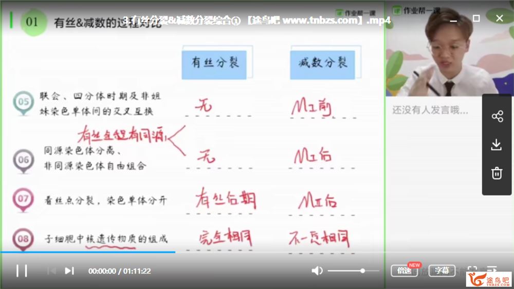 作业帮一课 邓康尧 2020高考 生物暑期系统班全视频资源课程 百度云下载